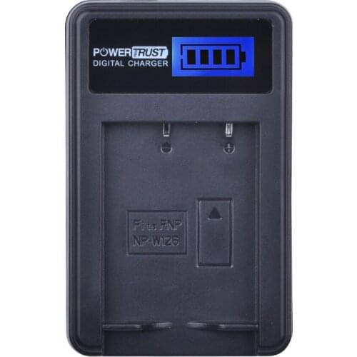 PowerTrust NP-W126 NPW126 NP W126 LCD USB Charger for Fujifilm FinePix HS30EXR HS33EXR X-Pro1 X-E1 X-E2 X-M1 X-A1 X-A2