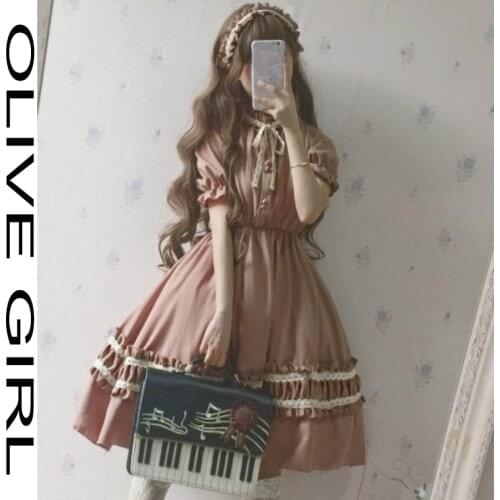 2021 Girl Victorian Medieval Gothic Lolita Dress Women Vintage Long Sleeve Retro Temperament Tea Party Sweet Lolita Dresses