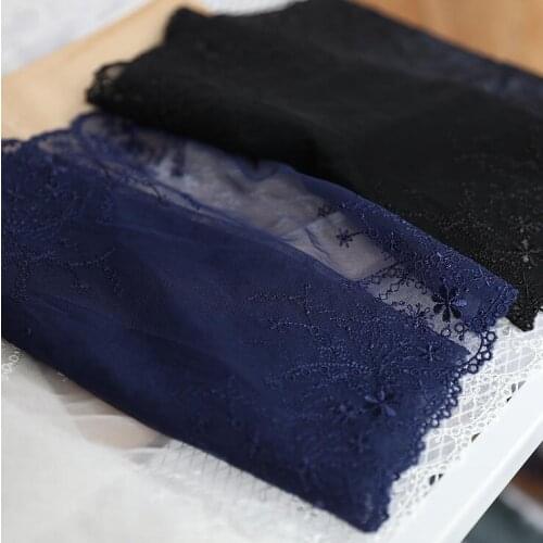 2 Meters 20cm Costume Decor Trimming Embroidery Sew DIY Craft Navy Blue Lace Trim New Free Shipping