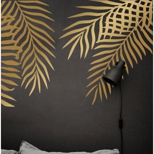 2Pcs of Large Palm Leaf Tropical Leaf Wall Sticker Living Room Bedroom Palm Leaf Leaves Nature Tree Wall Decal Wedding Decor