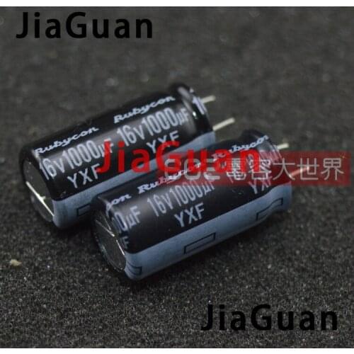 20PCS RUBYCON YXF 16V1000UF 10X20MM electrolytic capacitor 1000uf 16v yxf 1000uF/16V high frequency low resistance long life