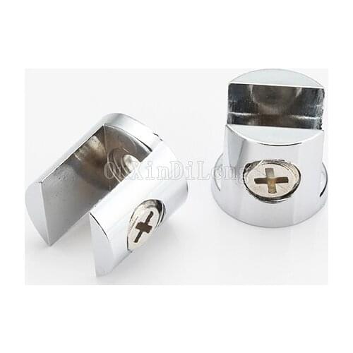 Brand New 20PCS Zinc Alloy Glass Clamps Clips Board Frame Glass Shelf Holder Support Brackets Connectors for 6~12mm Glass