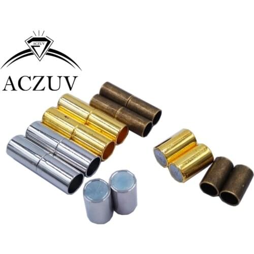 500piece Gold/Bronze/Rhodium Plated Magnetic Clasp Necklace Set Metal Magnetic Clasps for Leather Cord 3mm-4mm-5mm-6mm-7mm-8mm