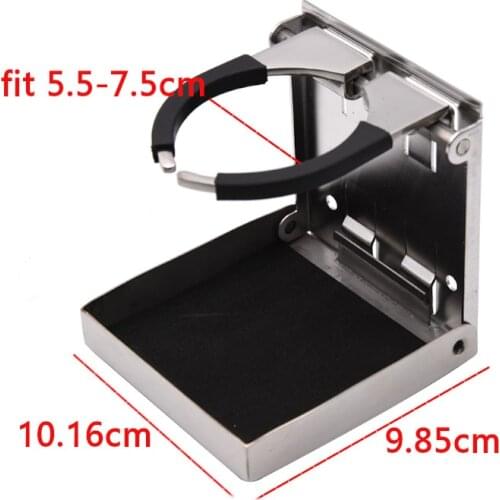 Boat Accessories Marine Adjustable Folding Cup Drink Holder Car Truck RV Set Stainless Steel Bottle Drink Cup Holder 2PCS
