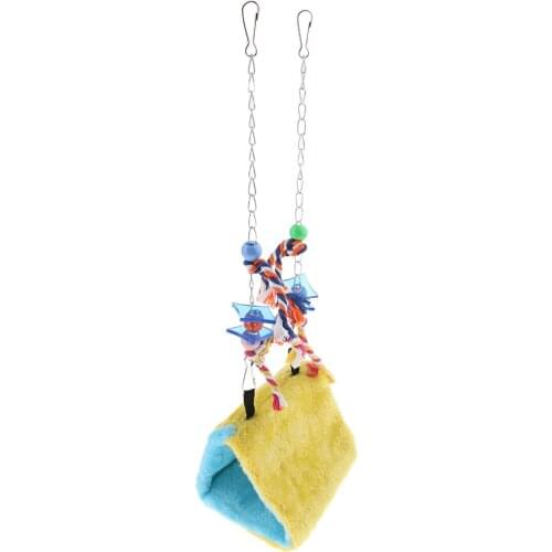 Amagogo Pet Parrot Bird Warm Comfy Hammock Hanging Cave Swing Bed Soft House Nest