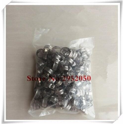 Free shipping 50pcs 19-29mm Stainless Steel Adjustable Drive Hose Clamps Fuel Line Clip