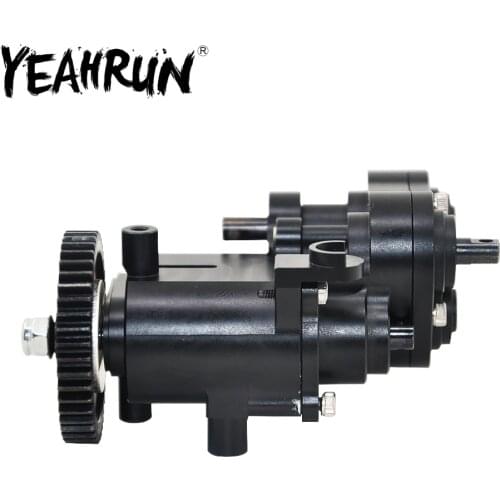 Black Metal Transmission Center Gearbox Case 2 Speed for TRX4 TRX-4 1:10 RC Crawler Car Upgrade Parts