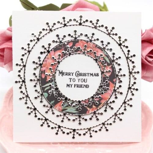 Flower Round Frame Metal Cutting Dies Stencils for DIY Scrapbooking/photo album Decorative Embossing DIY Paper Cards