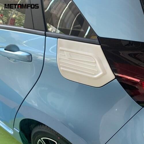 For Honda Jazz 2020 2021 Carbon Fiber Gas Fuel Oil Filler Tank Cover Trim Molding Decoration Sticker Exterior Car Accessories