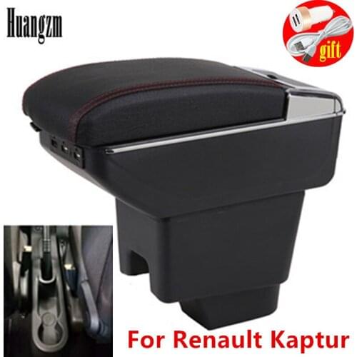 For Renault Kaptur Armrest KAPTUR Retrofit parts dedicated Car Armrest box Center Storage box car accessories Interior with USB