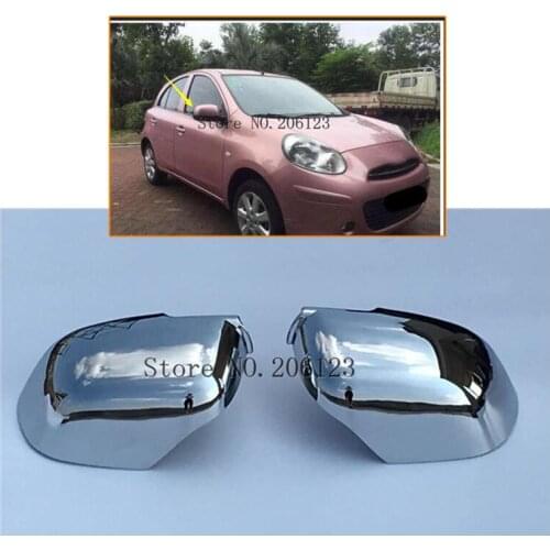 Car Styling Chrome Side Mirror Cover For Nissan March Micra K13 2010-2013 2014 2015 2016