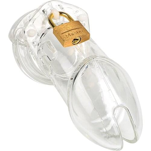 IKOKY Cock Rings Cock Cage with 5 Rings Male Chastity Device Chastity Lock Penis Rings CB6000 Sex Toys for Men Male