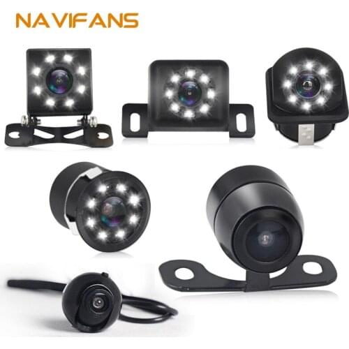 Navifans 8 LED Universal Car Rear View Camera 170 Degree HD Video Night Vision Reversing Auto Parking Monitor CCD Waterproof