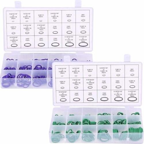 270pcs Seal Ring Kit Car Air Conditioning Compressor nitrile butadiene rubber O-Ring Gasket Sealing Ring O Rings Rubber Kit Set