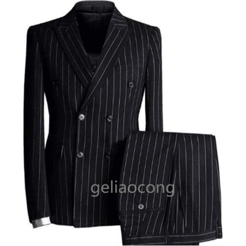 Suit Men New Mens Large-size Suit Two-piece Suit with Double-breasted Slim Fit Business Casual Mens Suits For Wedding