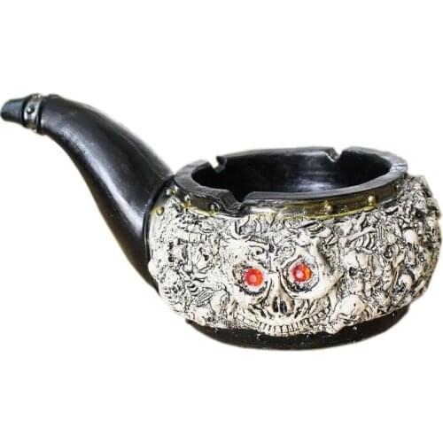 Creative tobacco pipe shape retro ashtray Thriller Store decorative do old ashtray