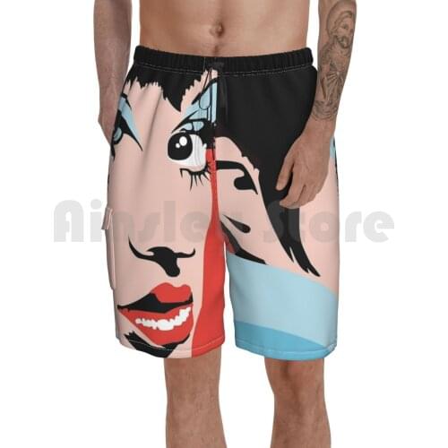 Liza Minnelli Vector Beach Shorts Men Beach Pants Swimwear Liza Minnelli Cabaret Actrees Actor Music Movie Singers