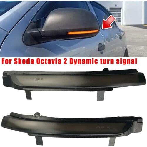 New Dynamic Steering Signal Led Rear View Mirror Indicating Flash lamp For Skoda Octavia 2009-2013 for SUPERB 2008-2014