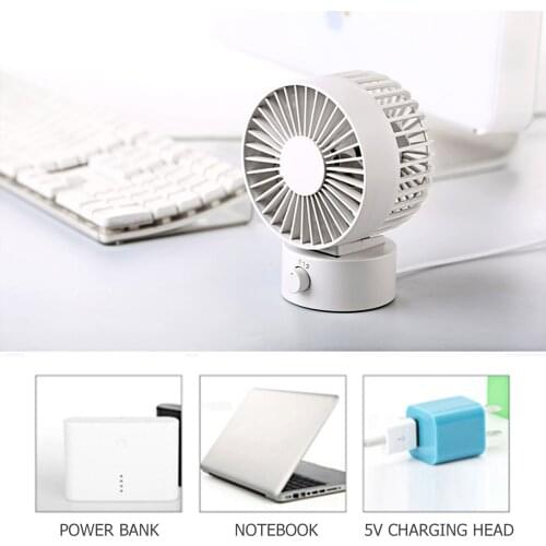 Mini USB Rechargeable Fan Summer Home Office Desktop Fan Outdoor Travel Radiator Quiet Strong Wind Cooling Conditioner