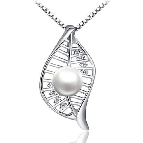 Sinya Natural Pearl pendant charm in 925 sterling silver 3 times Platinum Plated pendant necklace for Women girls lover hot sale