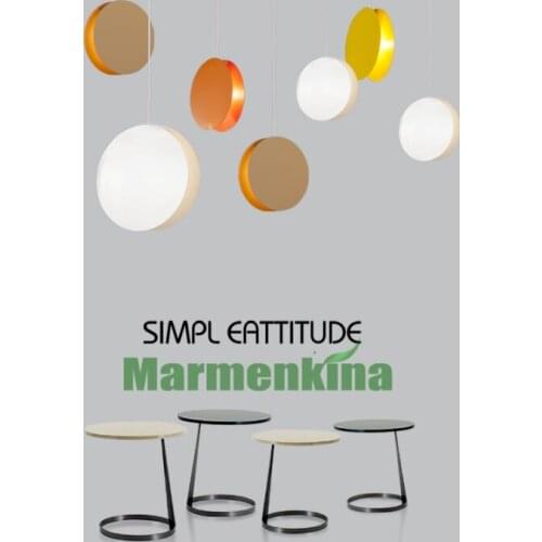 Simple creative Nordic modern design table bar restaurant small living room iron art round chandeliers