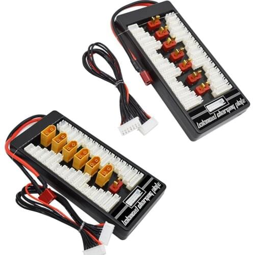 RC Plug XT60 Parallel Charging Board 6 in 1 Connection 4.0MM Bananer For Imax B6 B6AC B8 T-plug Deans Balanced Charge plate 40