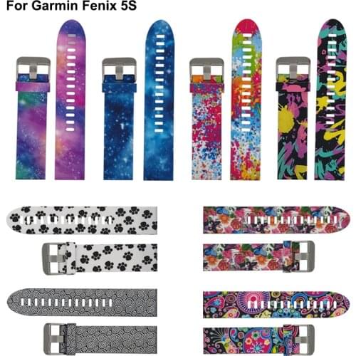 20mm Silicone Band For Garmin Fenix 5S/Fenix 5S Plus/Fenix 6S Watchband Soft TPU Strap Bracelet For Garmin Fenix 6S