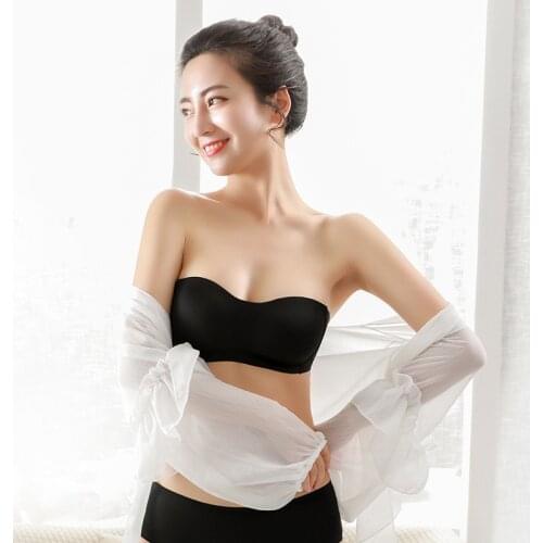 Sanderala Women Sexy Plunge Bra Soft Seamless Plus Size 1/2 Cup Wireless Comfortable Female Everyday Underwear Padded Lingerie