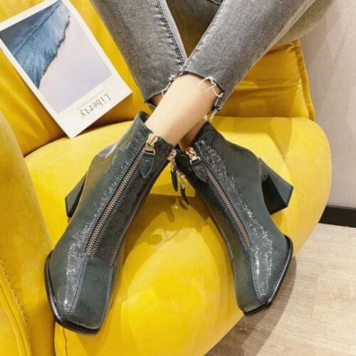 Hot Sale Real Cow Leather Suede Western Ankle Boots Women Point Toe Kitten Heels Short Boots Winter Cowboy Knight Boots Woman