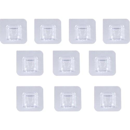 2021 New 10 pcs Double-sided Adhesive Wall Hooks Waterproof Oilproof Self Adhesive Hooks