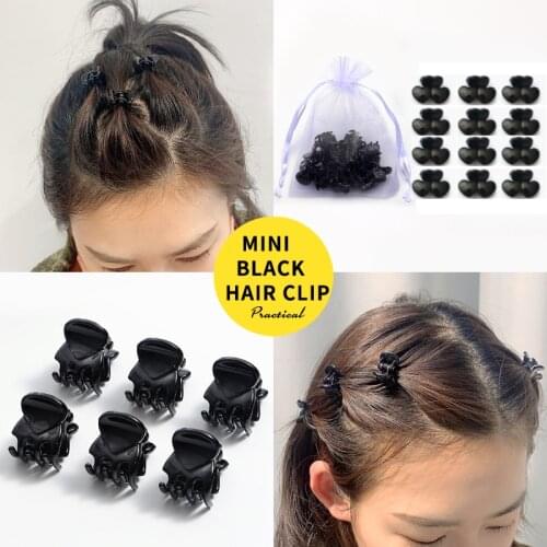 12pcs/pack Hair Claw Clips for Women Girls Accessories Black Brown Multicolor Plastic Mini Claws Hairclip Clamp Gifts