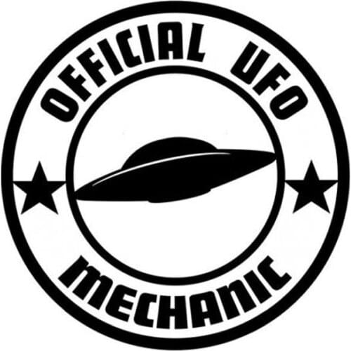 18cm*18cm Car Styling Personality Official UFO Mechanic Funny Car Stickers C5-1096