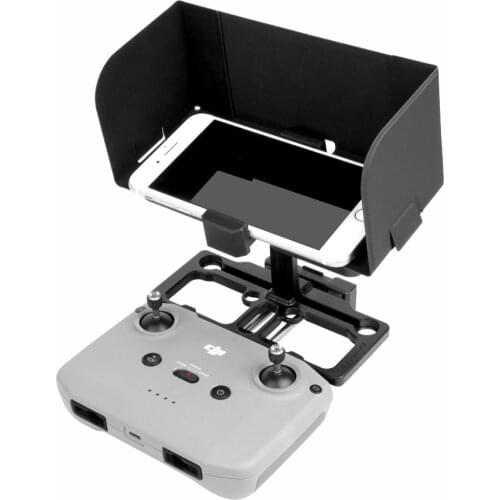 Sunnylife 2 in 1 Remote Controller Mobile Phone Holder with Sun Hood Full Screen Smartphone Holder for Mavic Air 2/ Mini