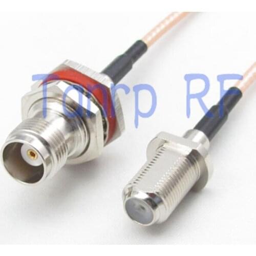20inch TNC female jack to F female jack RF adapter connector 50CM Pigtail coaxial jumper cable RG316 extension cord