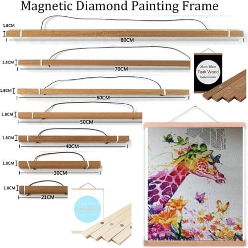 2020 New Magnetic Wood Diamond EmbroIdery Frame Diamond Mosaic Sale Frame Diamond Painting Frame decoration home Christmas gift
