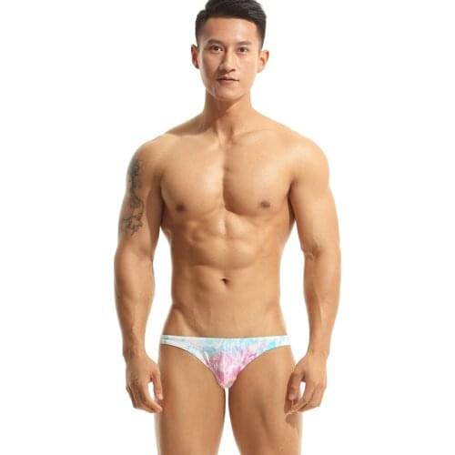 2021 Summer Men Swimwear Sexy Bikini Swimming Trunks Quick Dry Beach Shorts Surffing Boxer Bathing Suit Maillot De Bain Homme