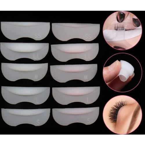 5 pairs Silicone 3D Eyelash Curler Eyelash Perm Pad Recycling Lashes Rods Shield lifting Applicator Tools Makeup Accessories