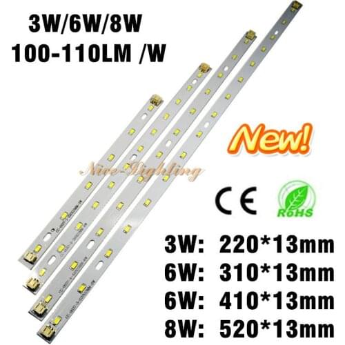 5730SMD Epistar Chip LED Bar Light, 3W 6W 8W LED Strip 100-110LM/W Super Brightness With Cable connector