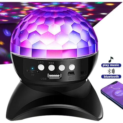 Wireless Bluetooth Speaker Light Crystal LED Magic Ball Lamp RGB Colorful Neon Light Disco Laser Party Stage Lighting KTV Bar