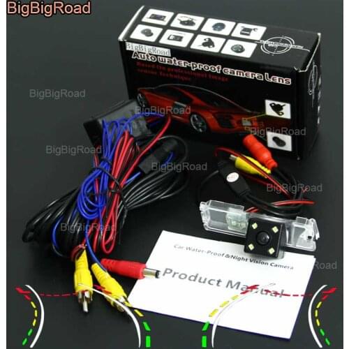BigBigRoad Car Intelligent Dynamic Track Rear View Camera Waterproof For Volkswagen Scirocco / SEAT Ibiza Leon Alhambra Altea