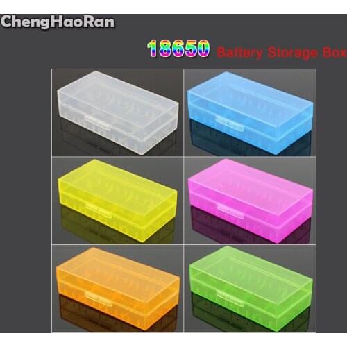 ChengHaoRan 18650 16340 Battery Case Holder Box Storage Color Optional Blue/Pink/Clear/Green/Yellow 16340 18650 2 Slot Batteries