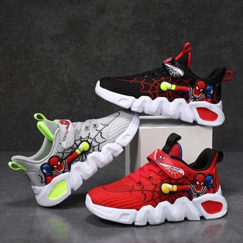 Disney Boys Sports Shoes Autumn New Childrens Double Net Breathable Big kids Students Yellow Wild Khildrens Shoes Casual 26-37