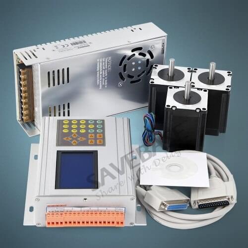 ENGMATE 3 Axis CNC Kit TB6600 Driver HB Nema23 278oz-in Motor 24V PSU For DIY