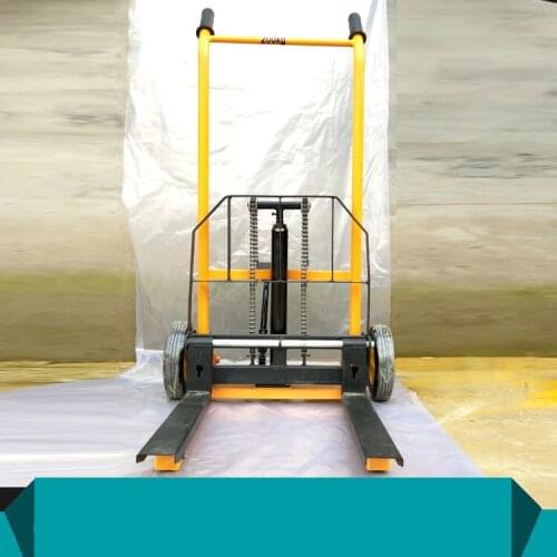 Hydraulic truck 200KG universal wheel hydraulic forklift Hand push mini forklift truck