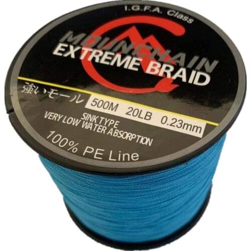 500M Fishing Line 4 Strands Braided Fishing Line 10-40LB Multifilament Smooth Fishing Line