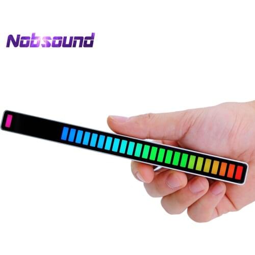 Nobsound 32-Bit LED Microphone Sound Level Indicator Wireless Music Levels Light Bar Audio Spectrum for Car/Studio