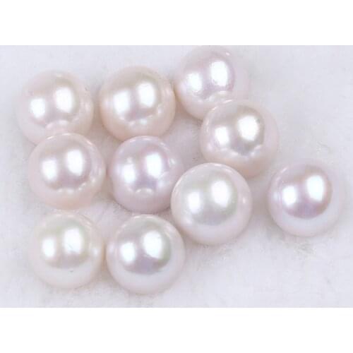 Fashion Natural 12-13mm white round loose beads no hole for jewelry making