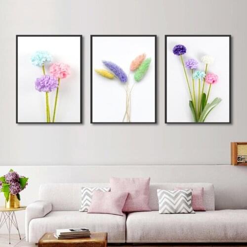 Fashion Home Decoration Spray Paintings Scandinavian Minimalist Flowers Canvas Posters and Prints Living Room Wall Art Pictures