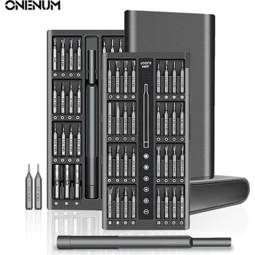 ONENUM 63 In 1 Screwdriver Set Precision Phillips Torx Magnetic Screw Bits Portable Repair Hand Tool Kit For Laptop Mobile Phone
