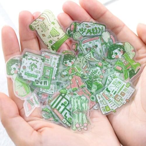 4Kinds Girl Daily Series Sticker DIY scrapbook base collage diary happy plan mobile phone computer gift seal decoration sticker